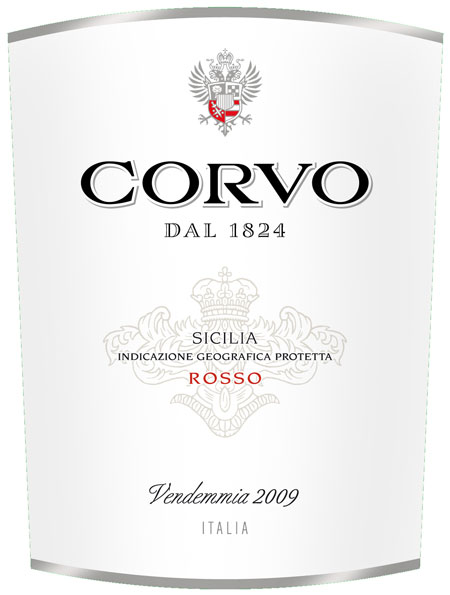 etichetta vino siciliano | Corvo Rosso